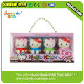 Embalaje de PVC Hello Kitty en forma de borrador para los niños